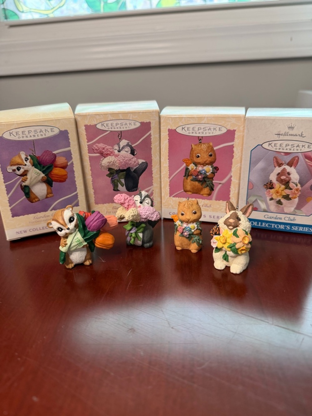 Hallmark Keepsake Ornament Garden Club Easter Collector's Series Set Complete(4)